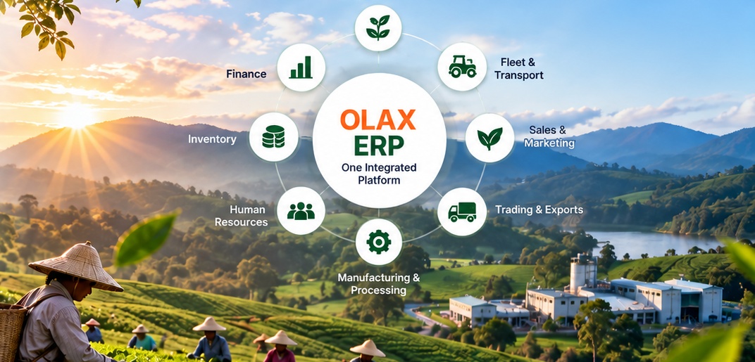 OLAX ERP agricultural operations ecosystem